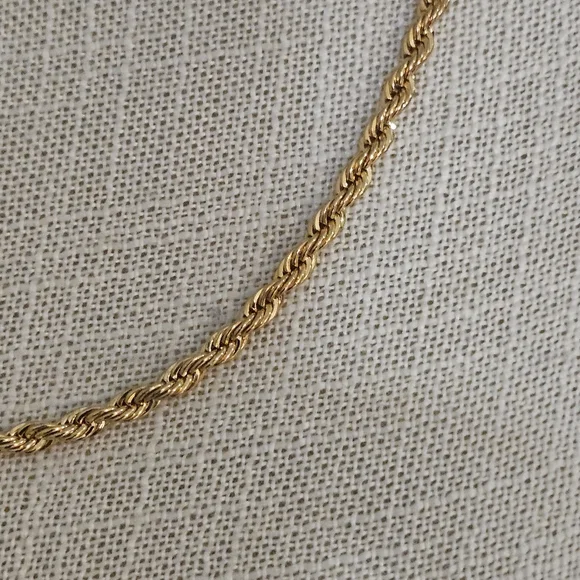 Gold Rope Chain Necklace - Picture 7 of 9